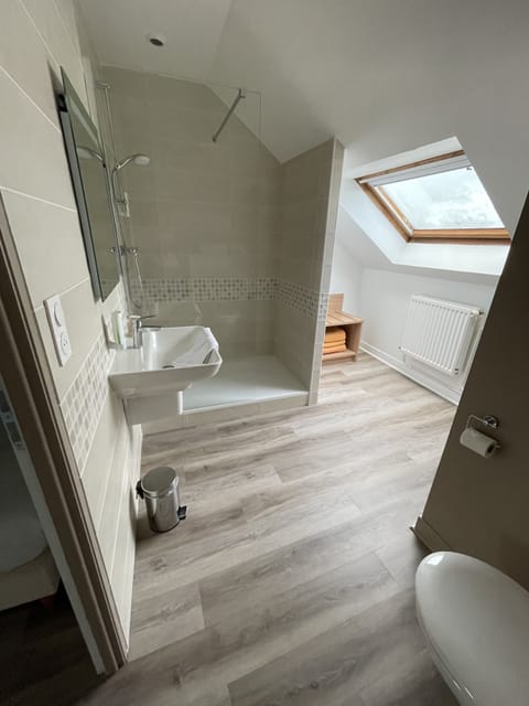 Quadruple Room | Bathroom | Shower, hair dryer, towels