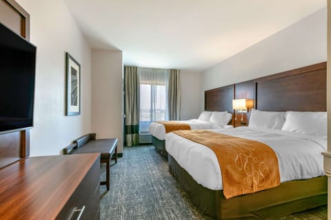 Suite, 2 Queen Beds, Non Smoking | In-room safe, desk, blackout drapes, iron/ironing board