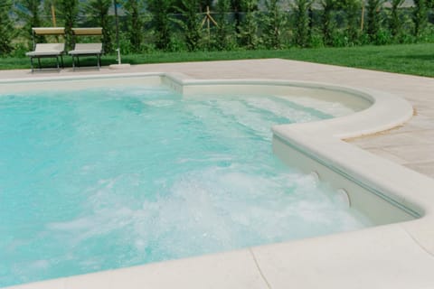 Seasonal outdoor pool, pool umbrellas, sun loungers