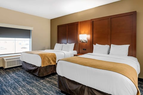 Suite, 2 Queen Beds, Non Smoking | In-room safe, desk, blackout drapes, soundproofing