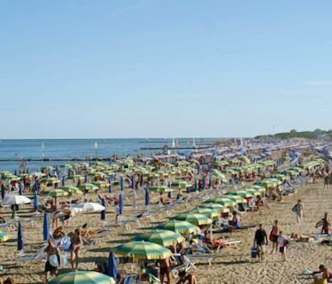 Beach nearby, sun loungers, beach umbrellas