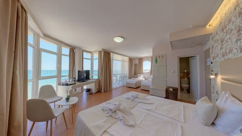 Standard Studio, Balcony, Sea View | Premium bedding, minibar, blackout drapes, soundproofing