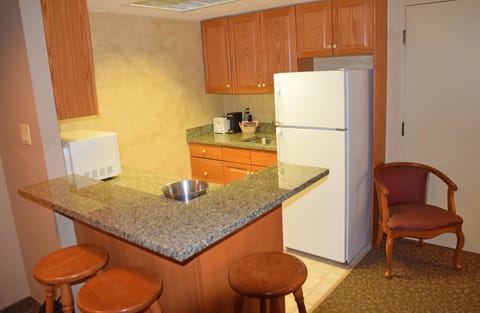 Luxury Suite | Private kitchenette | Fridge, microwave, coffee/tea maker, electric kettle