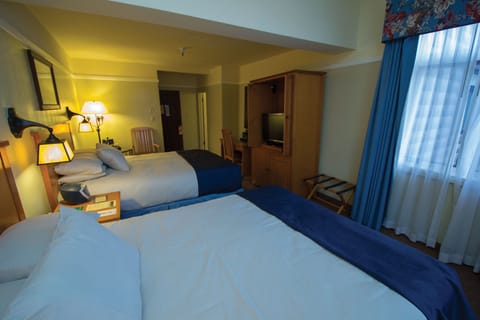 Standard Room, 2 Queen Beds | In-room safe, desk, iron/ironing board, rollaway beds