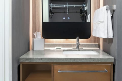 Pillowtop beds, desk, blackout drapes, iron/ironing board