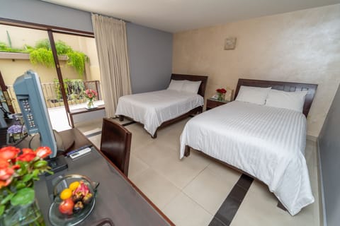 Junior Room, 2 Double Beds | In-room safe, soundproofing, cribs/infant beds, free WiFi