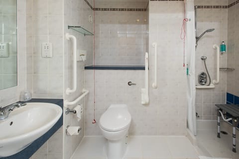 Standard Room, 1 Double Bed, Accessible Bathtub | Bathroom | Shower, free toiletries, hair dryer, towels