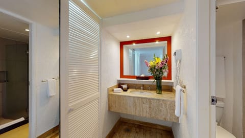 Premier Ocean View Double  | Bathroom | Shower, free toiletries, hair dryer, towels