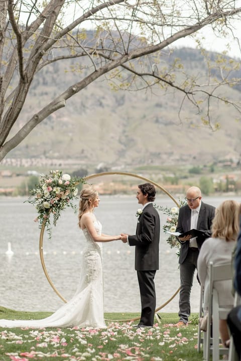 Outdoor wedding area