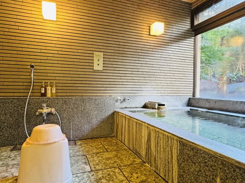 Traditional Japanese Room Lake View with Indoor Hot Spring Bath, Non Smoking | Bathroom | Separate tub and shower, spring water tub, free toiletries, hair dryer