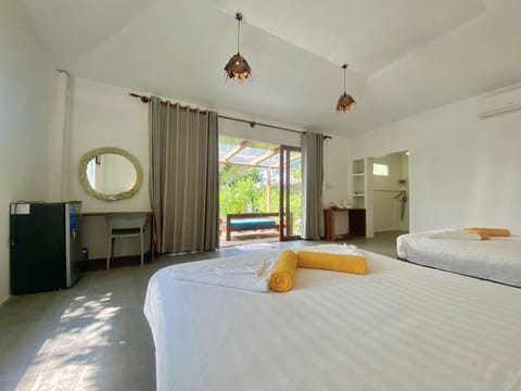 Bungalow Twin Sea View | Premium bedding, minibar, in-room safe, desk