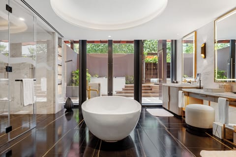 Villa, Multiple Beds | Bathroom | Separate tub and shower, designer toiletries, hair dryer, bathrobes