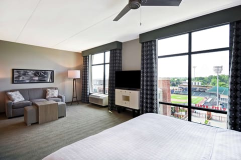 Studio Suite, 1 King Bed, Ballpark View | Living area | Flat-screen TV