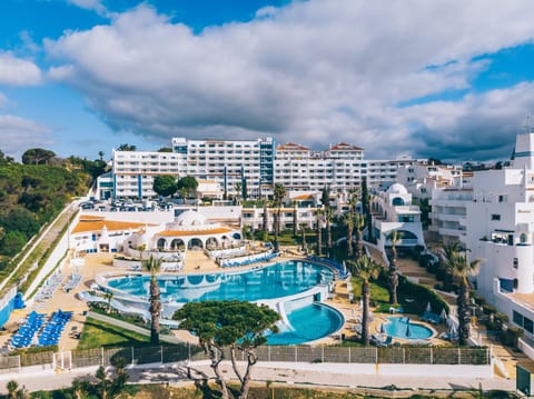 Indoor pool, outdoor pool, pool umbrellas, sun loungers