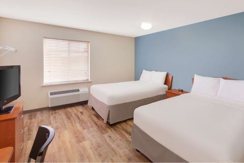 Standard Room, 2 Double Beds, Non Smoking | Desk, laptop workspace, iron/ironing board, free WiFi