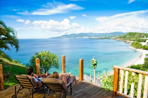 Panoramic Villa, 1 Bedroom, Jetted Tub, Sea View | Balcony