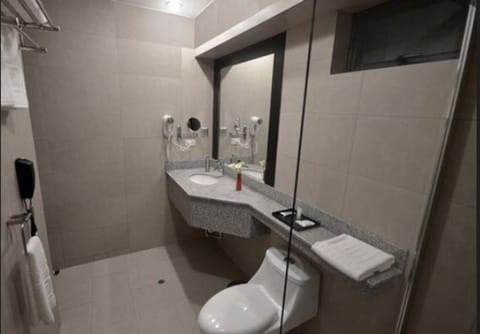 Standard Room, 1 Queen Bed | Bathroom | Shower, rainfall showerhead, free toiletries, hair dryer