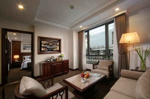 Royal Double Room, City View | Minibar, in-room safe, desk, laptop workspace