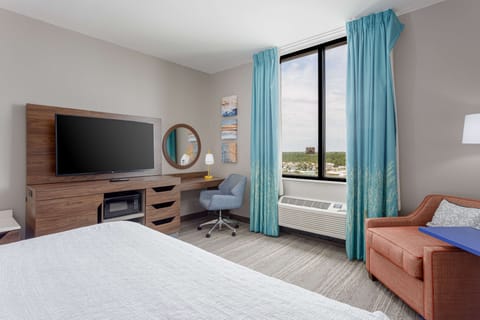 1 King Bed Street View | In-room safe, laptop workspace, blackout drapes, iron/ironing board