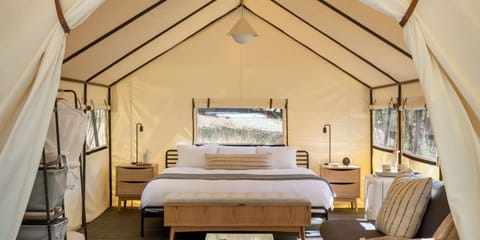 Luxury Tent | 1 bedroom, Egyptian cotton sheets, premium bedding, memory foam beds