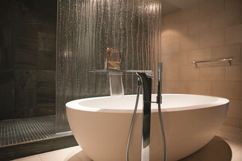 Presidential Suite | Bathroom | Shower, designer toiletries, hair dryer, towels