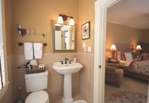 Pineview Room | Bathroom | Designer toiletries, hair dryer, bathrobes, slippers