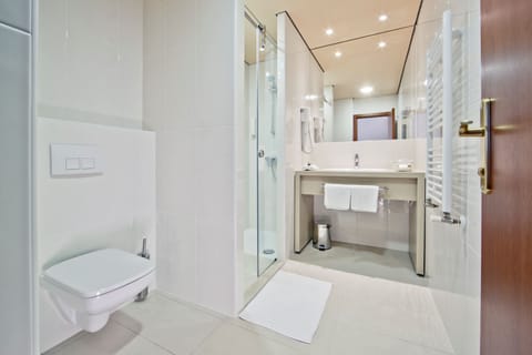 Comfort Double Room | Bathroom | Hair dryer, towels