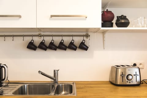 Shared fridge, microwave, coffee/tea maker