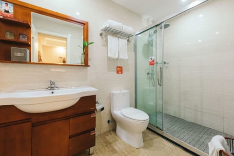 Standard Double Room | Bathroom | Shower, rainfall showerhead, free toiletries, hair dryer