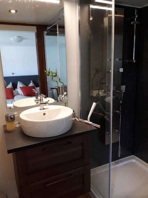 Basic Double Room | Bathroom | Shower, rainfall showerhead, hair dryer, towels