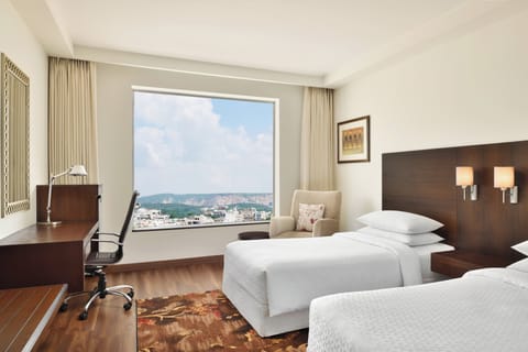 Room, 2 Twin Beds, Non Smoking, City View | Premium bedding, minibar, in-room safe, desk