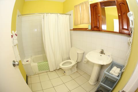 Deluxe Apartment, 2 Bedrooms, Kitchen | Bathroom | Combined shower/tub, free toiletries, hair dryer, towels