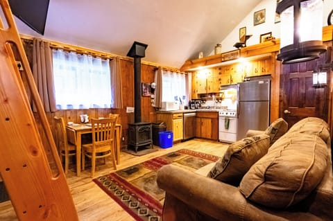 Family Cabin, 1 Bedroom, Kitchen, Mountain View (dog friendly) | Private kitchen | Microwave, coffee/tea maker