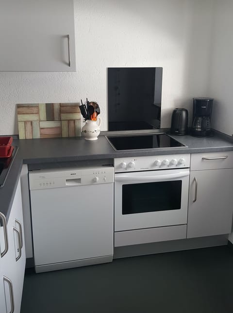 Apartment (Almrausch) | Private kitchen | Fridge, microwave, stovetop, coffee/tea maker