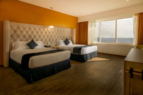 Superior Double Room, 2 Queen Beds, Non Smoking | Minibar, in-room safe, desk, soundproofing