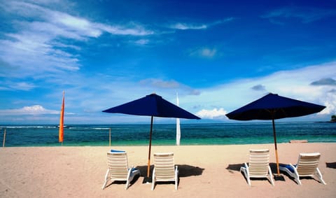 On the beach, beach bar