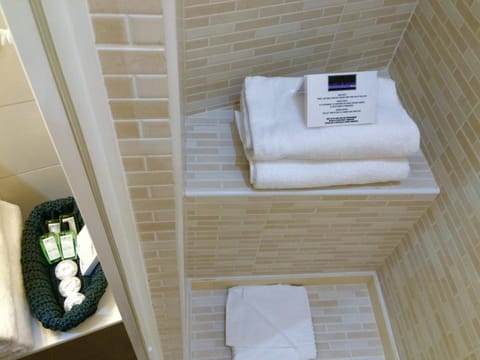 Shower, free toiletries, hair dryer, bidet