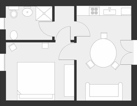 Apartment, 1 Bedroom (APT 5) | Floor plan