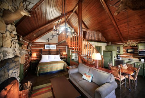 One Room Cabin with Loft | Premium bedding, down comforters, pillowtop beds, in-room safe