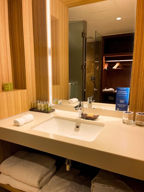 Suite, 1 King Bed | Bathroom | Free toiletries, hair dryer, towels