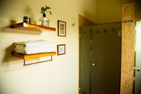 Superior Room, 1 King Bed, Non Smoking | Bathroom | Shower, free toiletries, hair dryer, towels