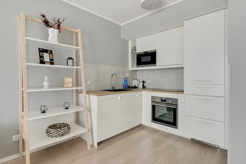 Classic Apartment | Private kitchenette | Fridge, stovetop, dishwasher, coffee/tea maker