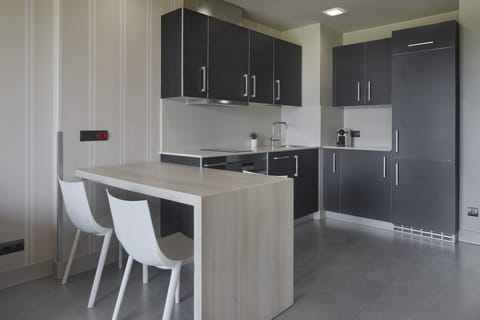 Apartment, 1 Bedroom, Balcony | Private kitchen | Full-size fridge, microwave, espresso maker, coffee/tea maker