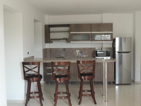 Apartment, 2 Bedrooms (Ap 3) | Private kitchen | Full-size fridge, microwave, stovetop, coffee/tea maker