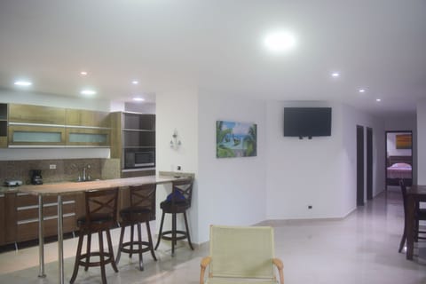 Superior Apartment, 3 Bedrooms (Ap 4) | Living area | Flat-screen TV