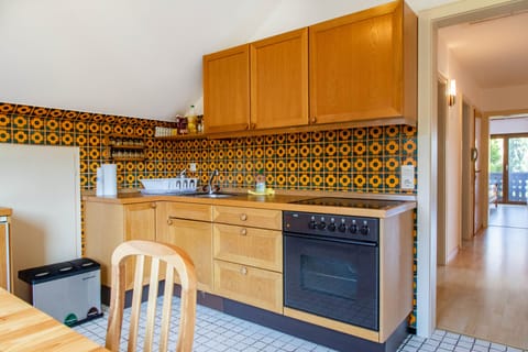 Apartment | Private kitchen | Full-size fridge, microwave, oven, stovetop