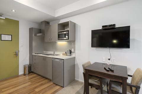 Standard Studio | Private kitchenette | Mini-fridge, microwave, stovetop, coffee/tea maker