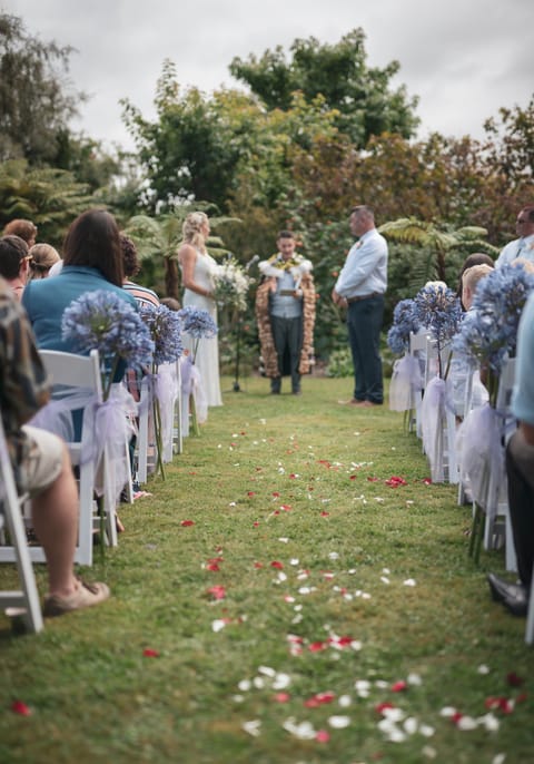 Outdoor wedding area