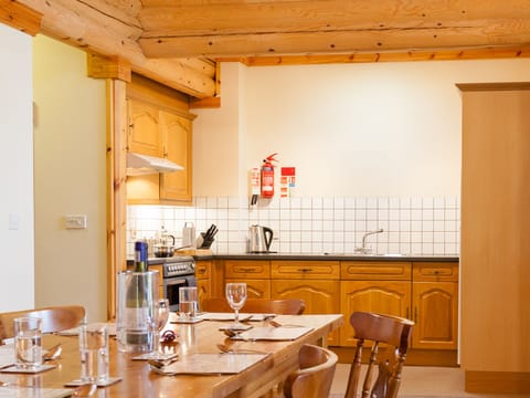 Signature Chalet, 3 Bedrooms, Accessible, Sauna | Private kitchen | Full-size fridge, microwave, oven, stovetop