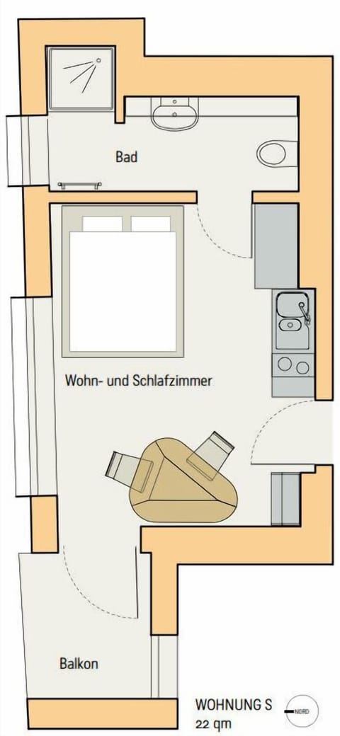 Basic Apartment | Private kitchen | Fridge, stovetop, coffee/tea maker, electric kettle